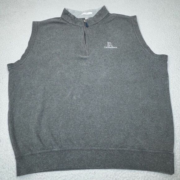 Peter Millar Vest Mens Extra Large Gray Zip Golf Gilet Zip Lochen Heath